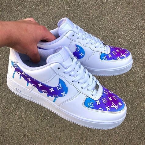 air force custom lv blue|louis vuitton air force 1 2022.